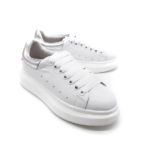 Кеды Alexander McQueen White-Silver 1105